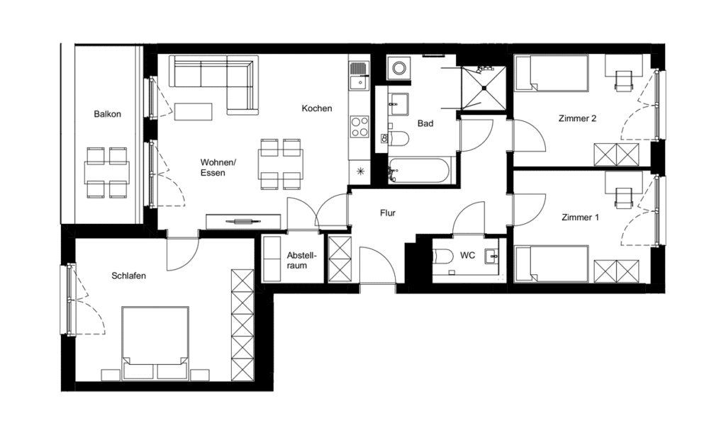 4 Zimmer